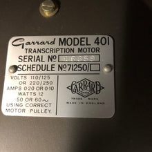 Load image into Gallery viewer, GARRARD 401 serial# 16359
